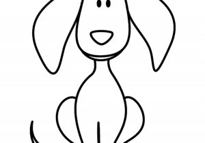 300x210 Simple Drawings Of A Dog Dog Simple Pencil Drawing Simple Drawing - Drawing Images For Kids