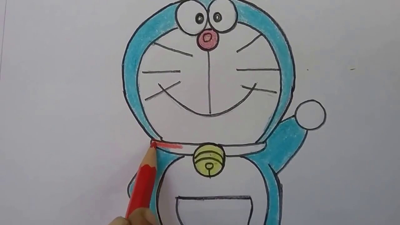 1280x720 how to draw doraemon step - Drawing Images Of Cartoon Characters