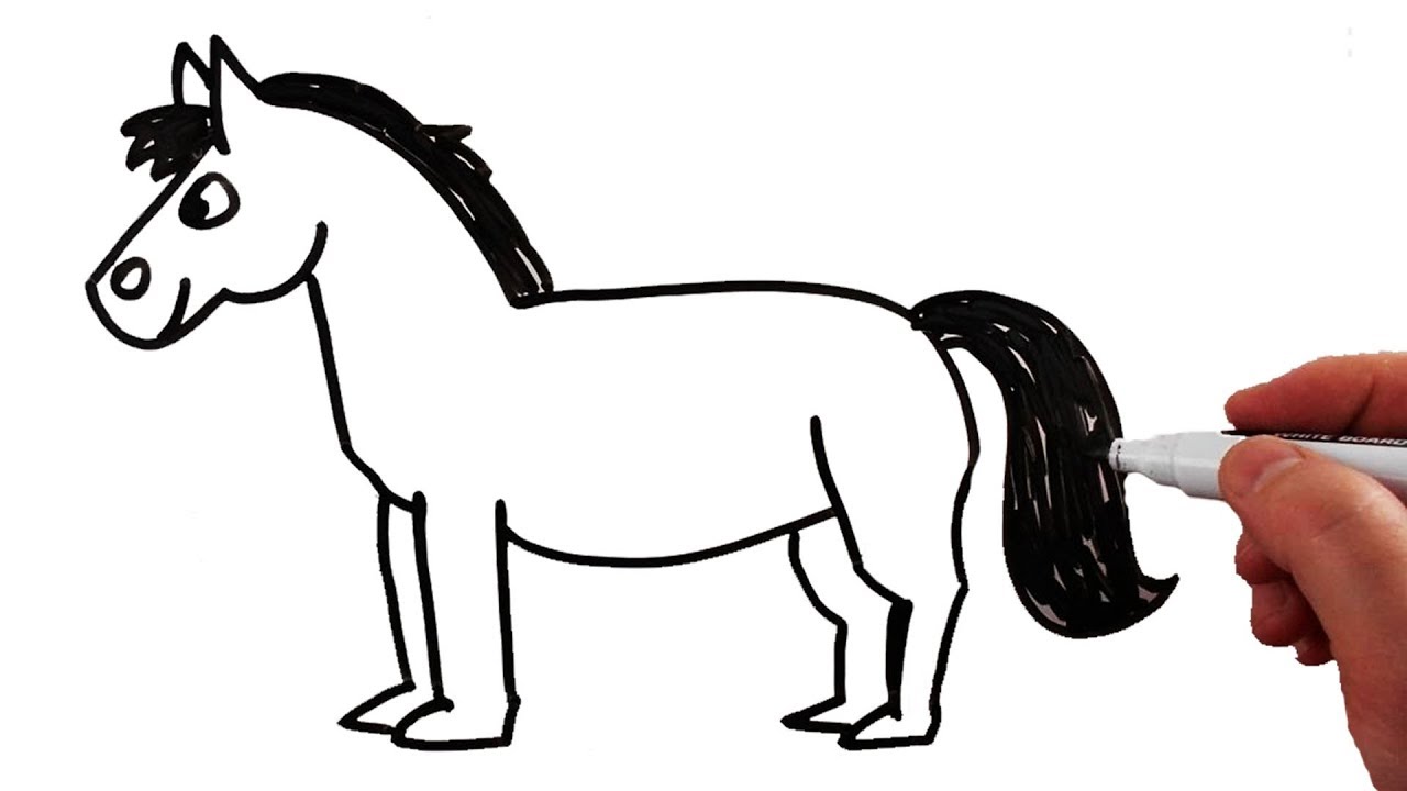 1280x720 How To Draw A Horse Step - Drawing Images Of Horse