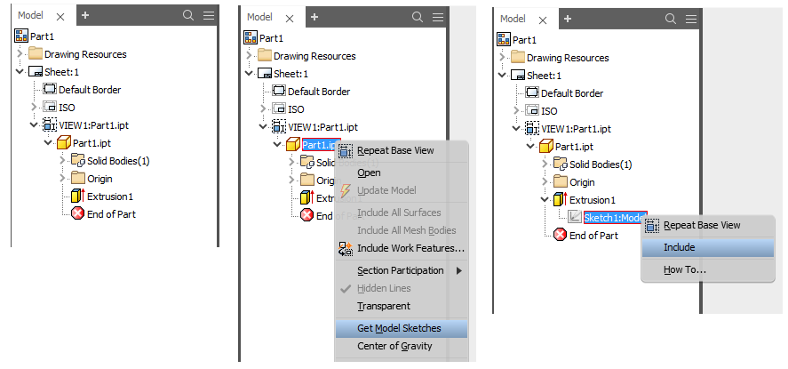 887x415 Display And Content In A Drawing View Inventor Products - Drawing In Browser