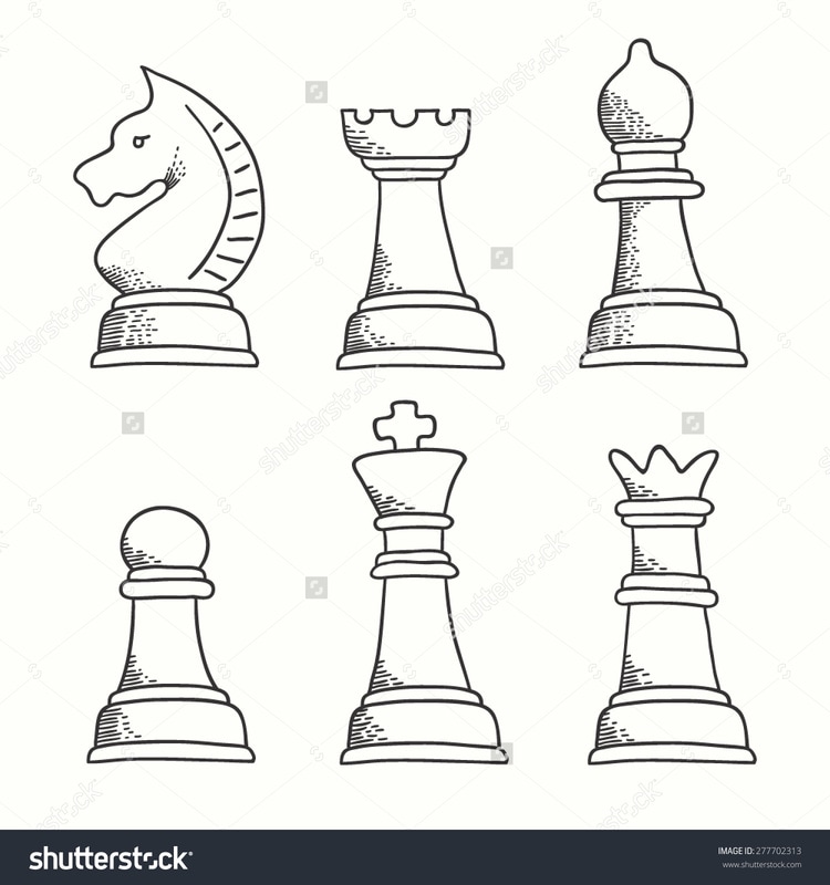 Chess Pieces - Drawing In Chess. 