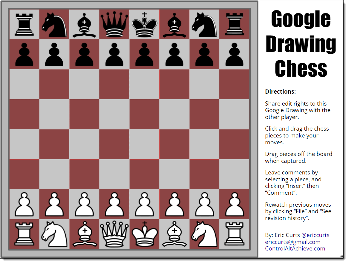 1166x882 control alt achieve google drawings chess and checkers for students - Drawing In Chess