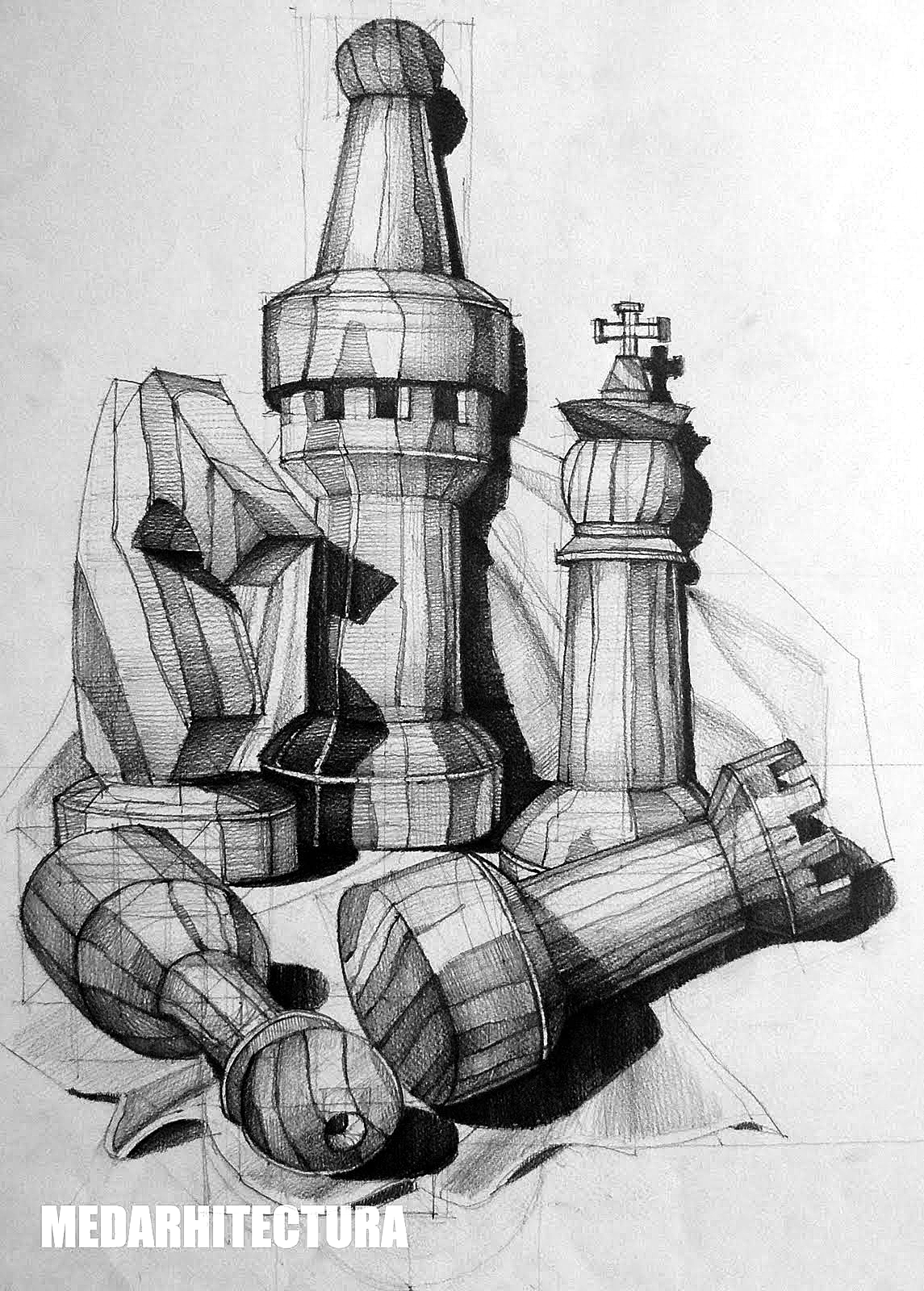 1145x1600 chess pieces composition pay close attention to the gradient each - Drawing In Chess