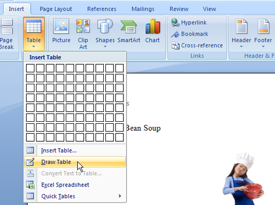 535x399 How To Draw A Table Line - Drawing In Microsoft Word