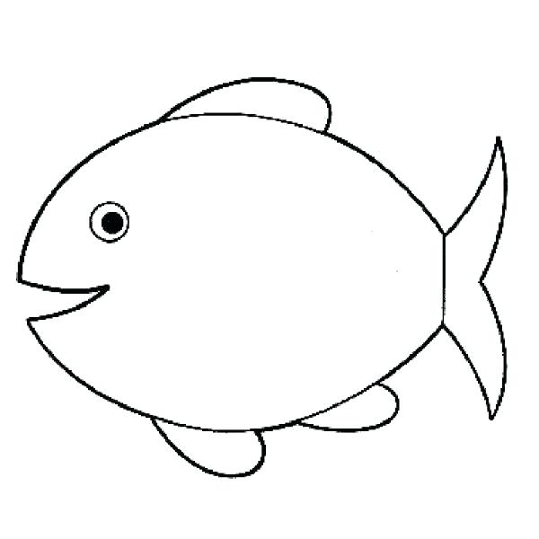 600x600 Fish Coloring Pages For Kids Preschool And Kindergarten Crafts - Drawing In Pages