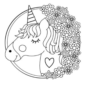 300x300 Free Printable Unicorn Colouring Pages For Kids - Drawing In Pages