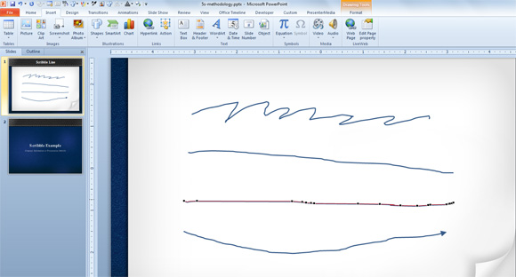 580x312 drawing scribble lines in powerpoint - Drawing In Powerpoint