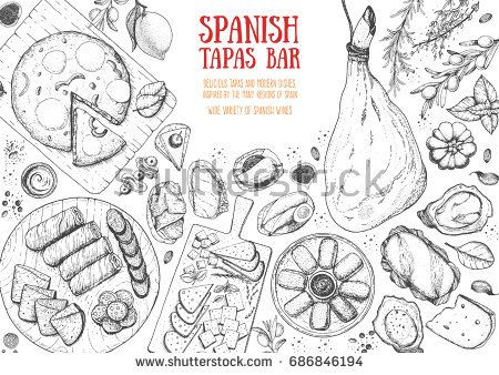 450x338 Cho Espanol Food Drawing Food Menu Design - Drawing In Spanish