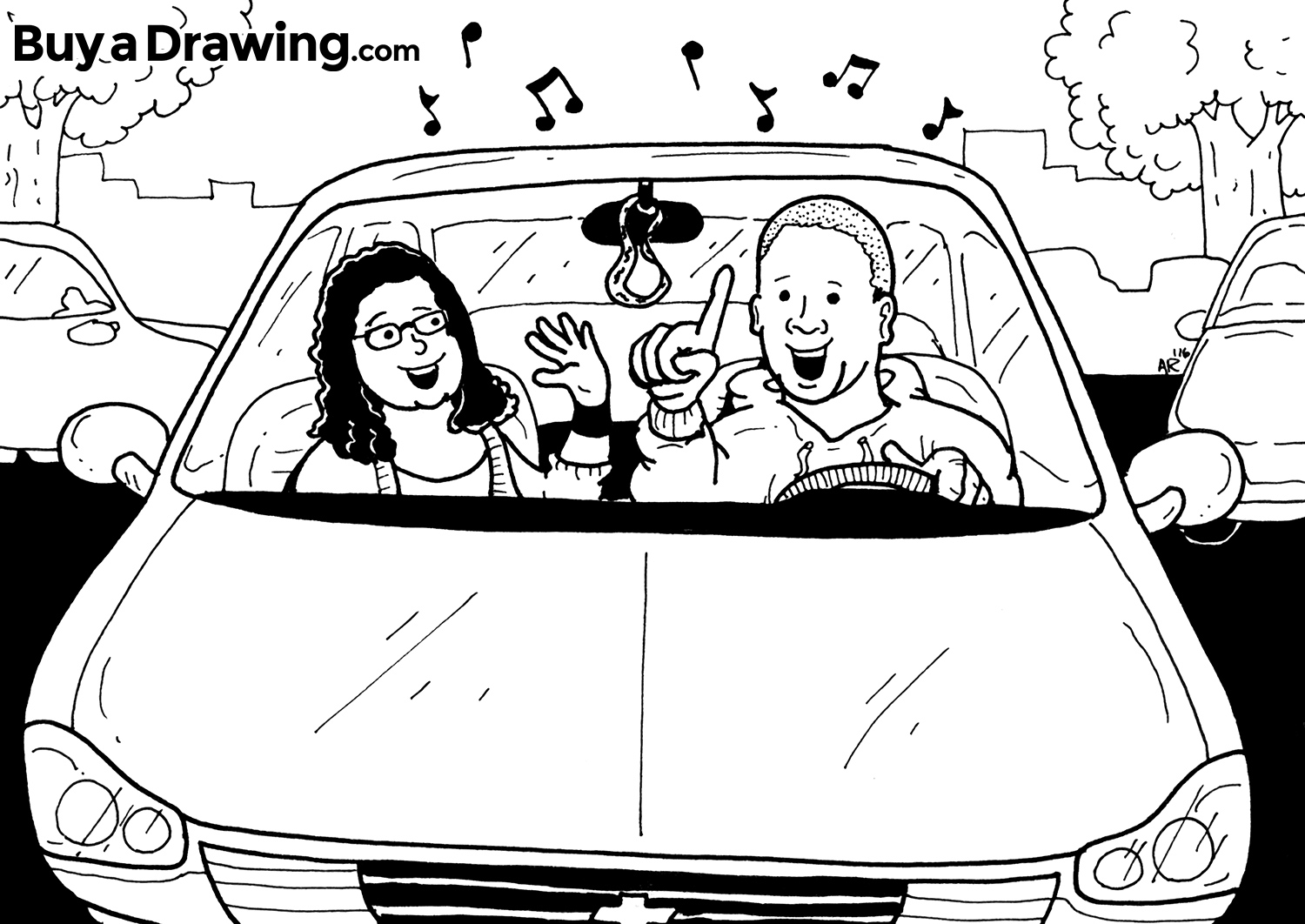 Drawing In The Car