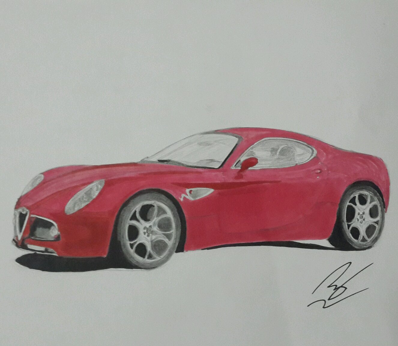 1326x1152 Alfa Romeo Drawing One Of The Best Looking Car The World - Drawing In The Car