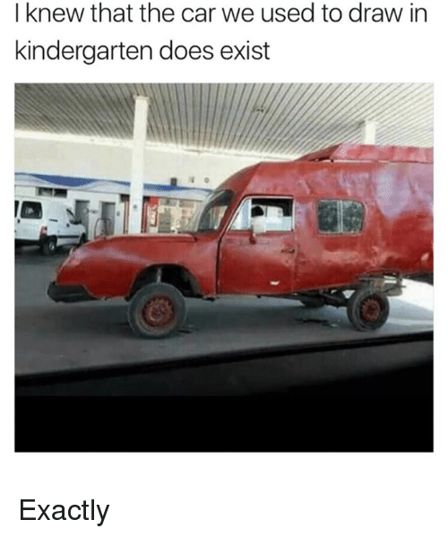 500x599 I Knew That The Car We Used To Draw In Kindergarten Does Exist - Drawing In The Car