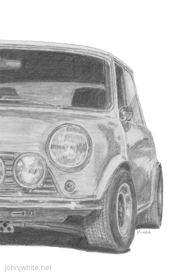 600x900 Another Cool Car Drawing, This One Showing Only Half The Car - Drawing In The Car