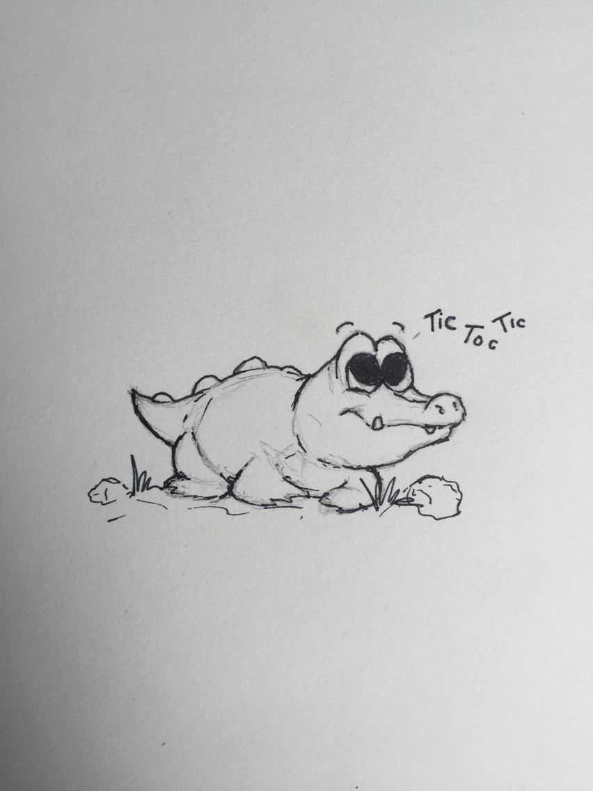 852x1136 The Crocodile Frompeter Pan Lol Drawing In The Car Is - Drawing In The Car