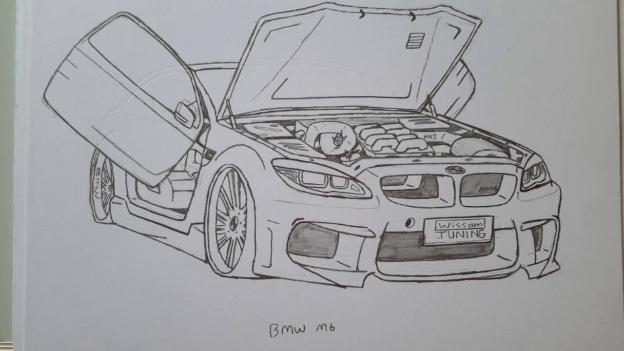 1280x720 beat car in the world, bmw drawing pictures - Drawing In The Car