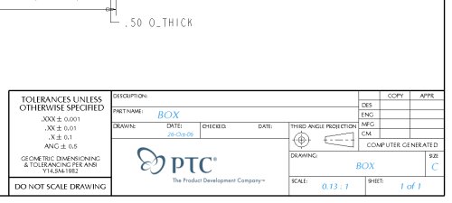 500x225 Introduction To Creating Drawings In Proengineer - Drawing Information