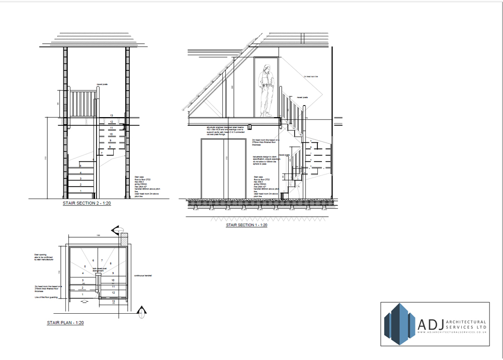 1000x716 Working Drawings Produced In Wellingborough Adj Architectural - Drawing Information