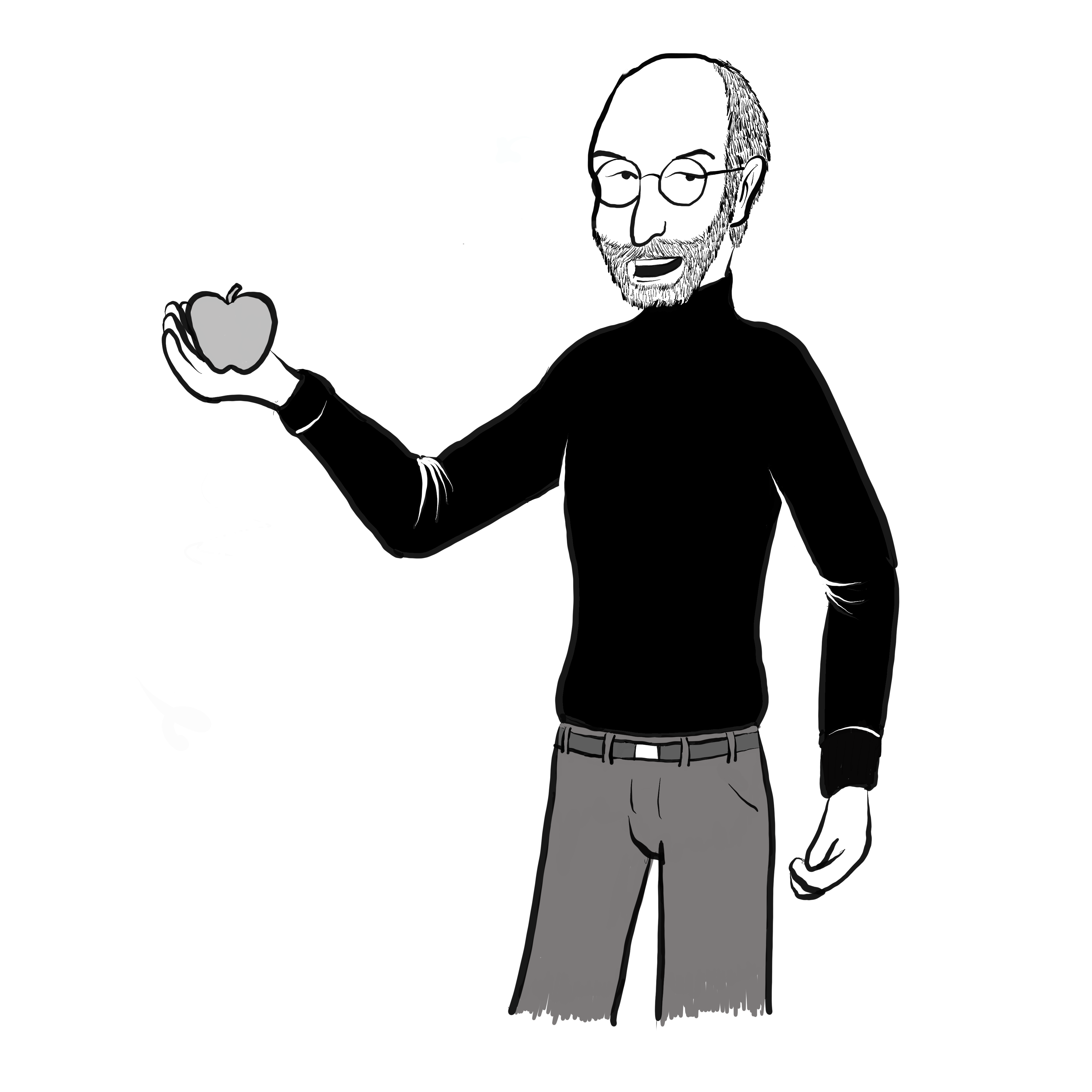 4000x4000 steve jobs cartoon - Drawing Jobs