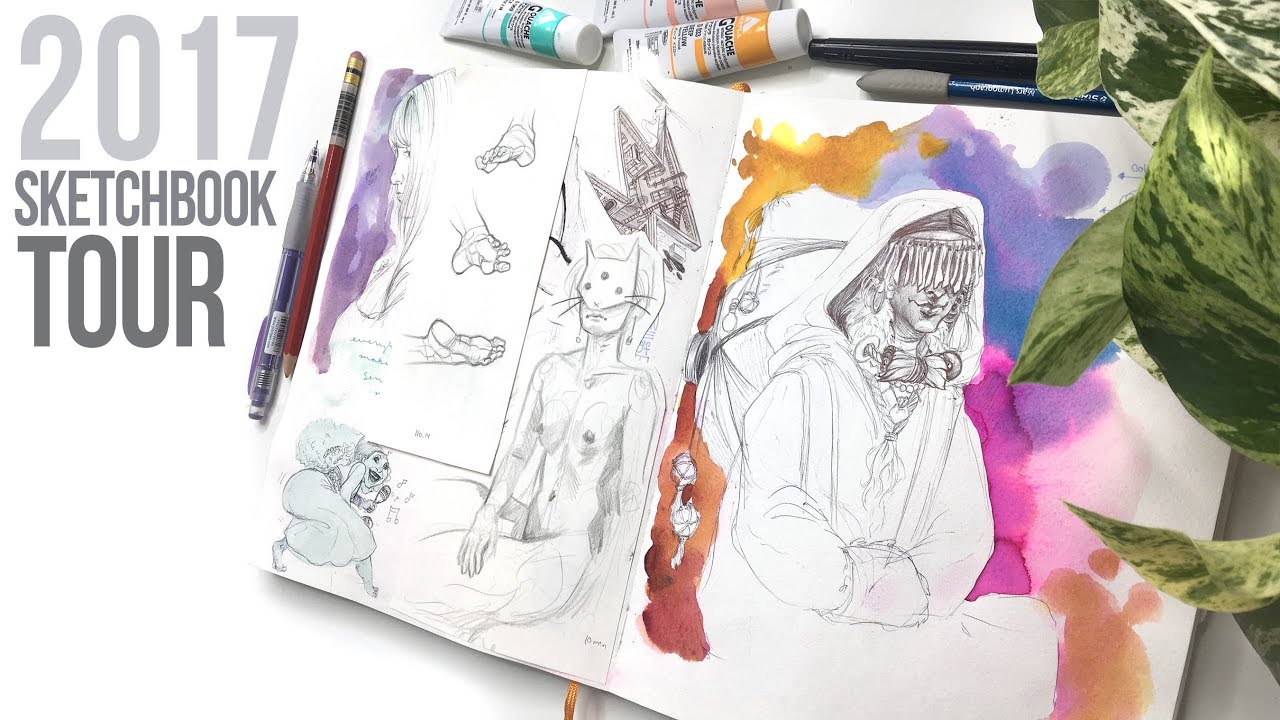 1280x720 Sketchbook Tour Life Drawing, Watercoloor, Gouache In My - Drawing Journal