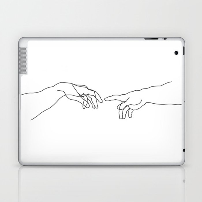 700x700 creation of adam minimal drawing laptop ipad skin - Drawing Laptop