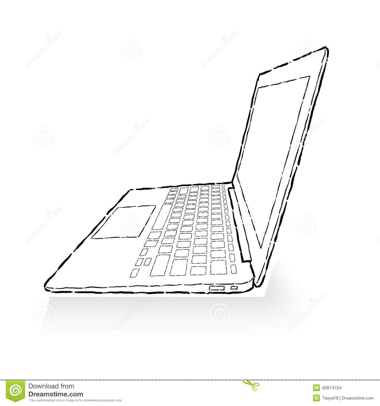 1300x1390 cartoon laptop drawing laptop computer in laptop drawing - Drawing Laptop