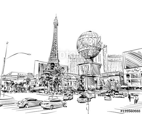 Drawing Las Vegas at PaintingValley.com | Explore collection of Drawing ...