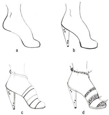 377x400 How To Draw Fashion Shoes - Drawing Legs And Shoes