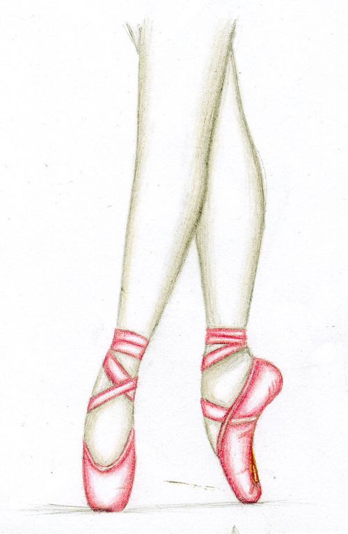 500x768 pencil drawing of ballerina legs and shoes drawings - Drawing Legs And Shoes