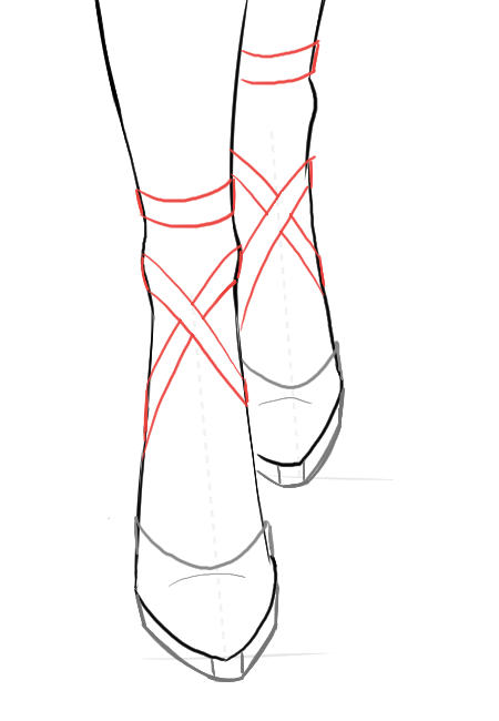 450x650 Draw Front View Of Shoes I Draw Fashion - Drawing Legs And Shoes