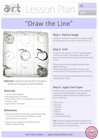423x590 drawing the line free hs lesson plan download - Drawing Lesson Plans