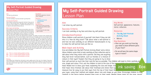 630x315 my self portrait guided drawing lesson plan - Drawing Lesson Plans
