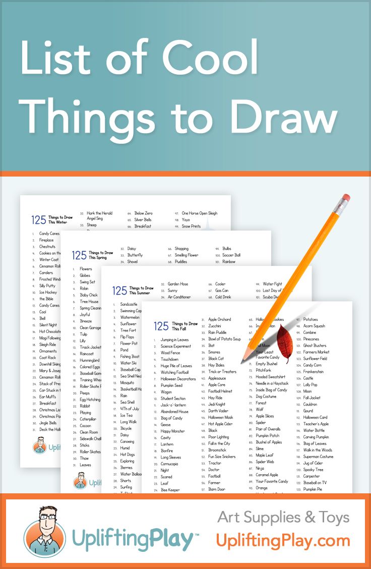 736x1128 List Of Things To Draw For Kids - Drawing List