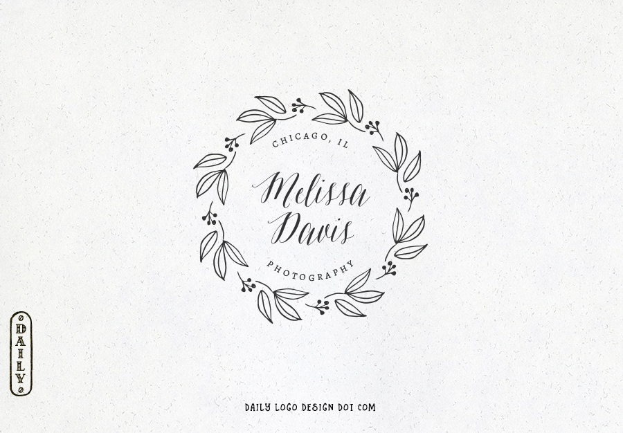 900x626 Hand Drawn Style Floral Logo - Drawing Logo Design