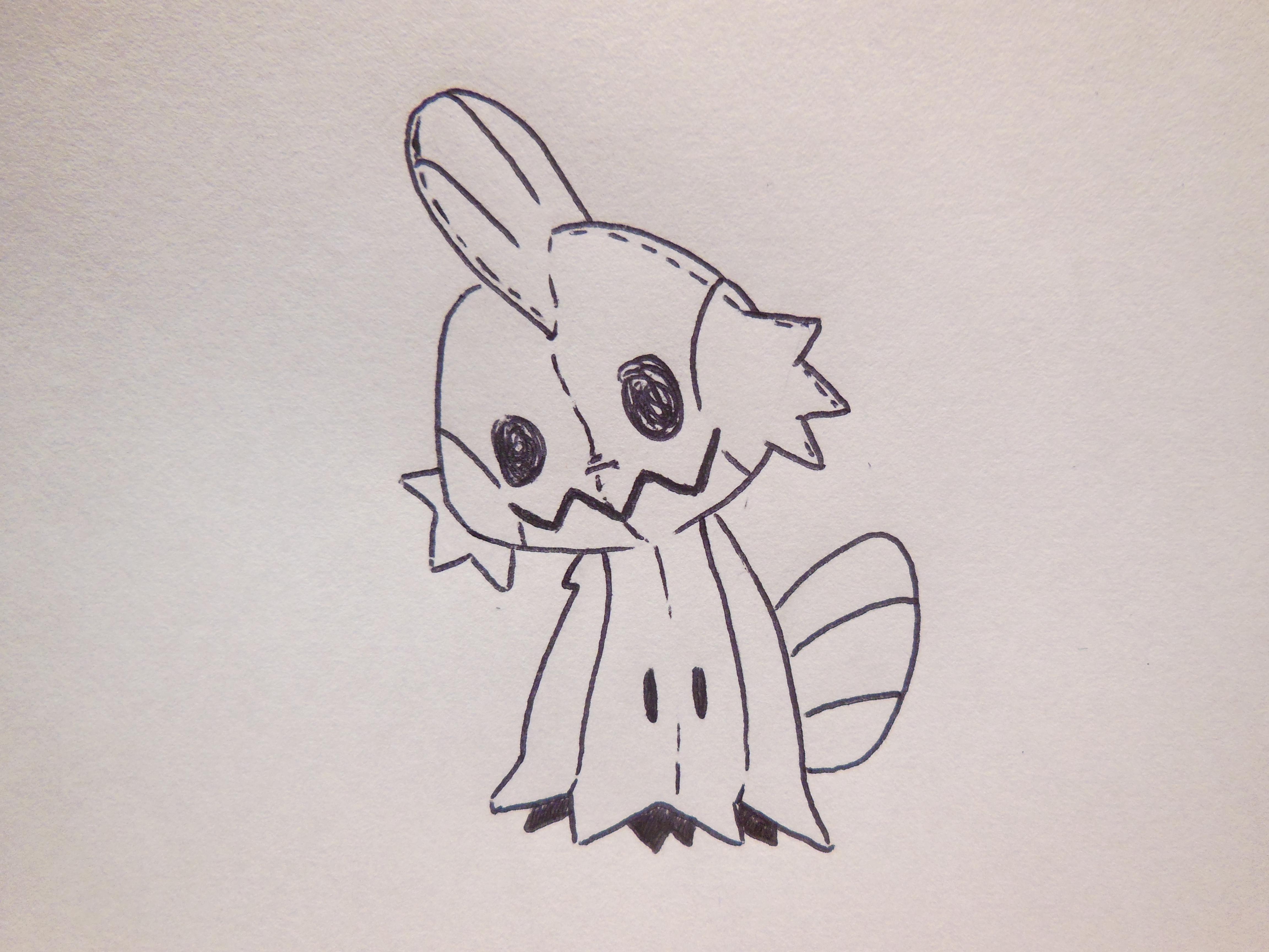 4608x3456 I've Been Casually Drawing Lots Of Mimikyu Lately, So Here's One - Drawing Lots