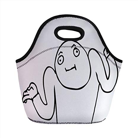 466x466 neoprene lunch bag, humor decor, whatever guy meme - Drawing Lunch