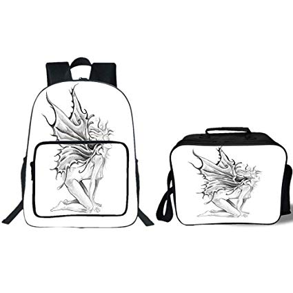 425x425 school backpack lunch bag bundle,tattoo decor - Drawing Lunch