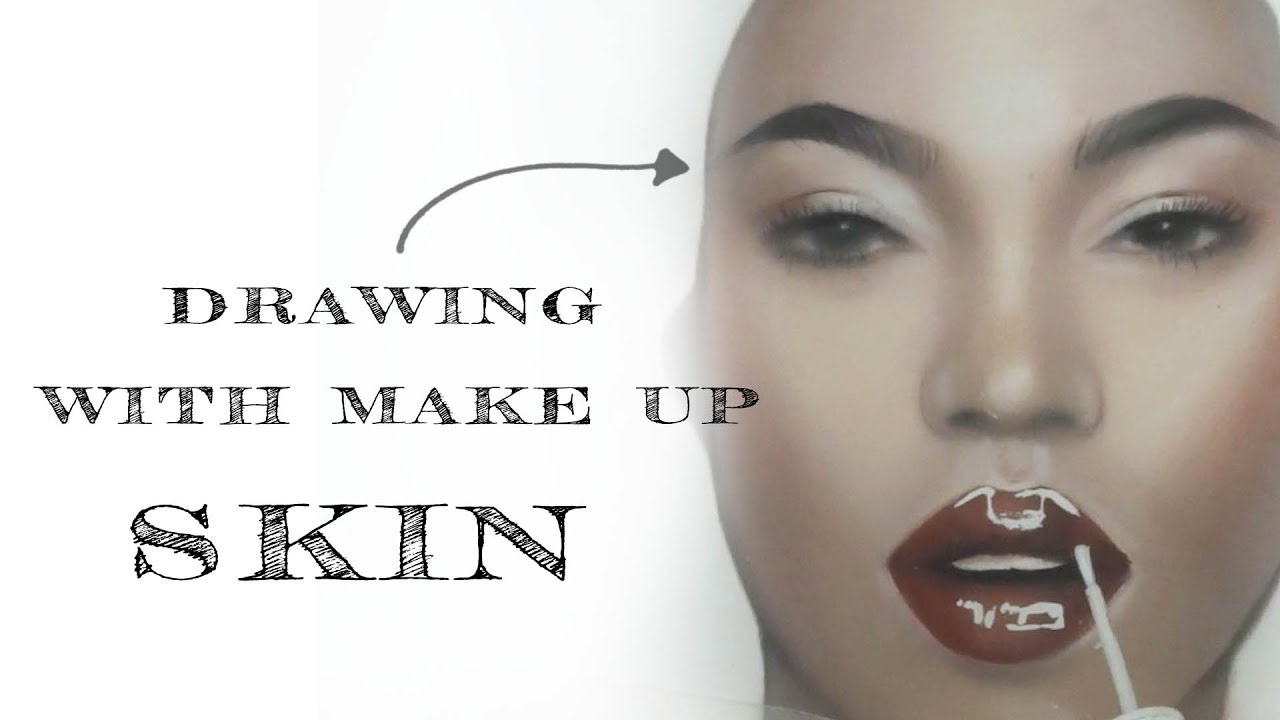 1280x720 Face Chart Drawing With Makeup On Paper - Drawing Makeup On Paper