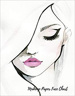 260x336 Makeup Paper Face Chart Female Faces Large Notebook Journals - Drawing Makeup On Paper