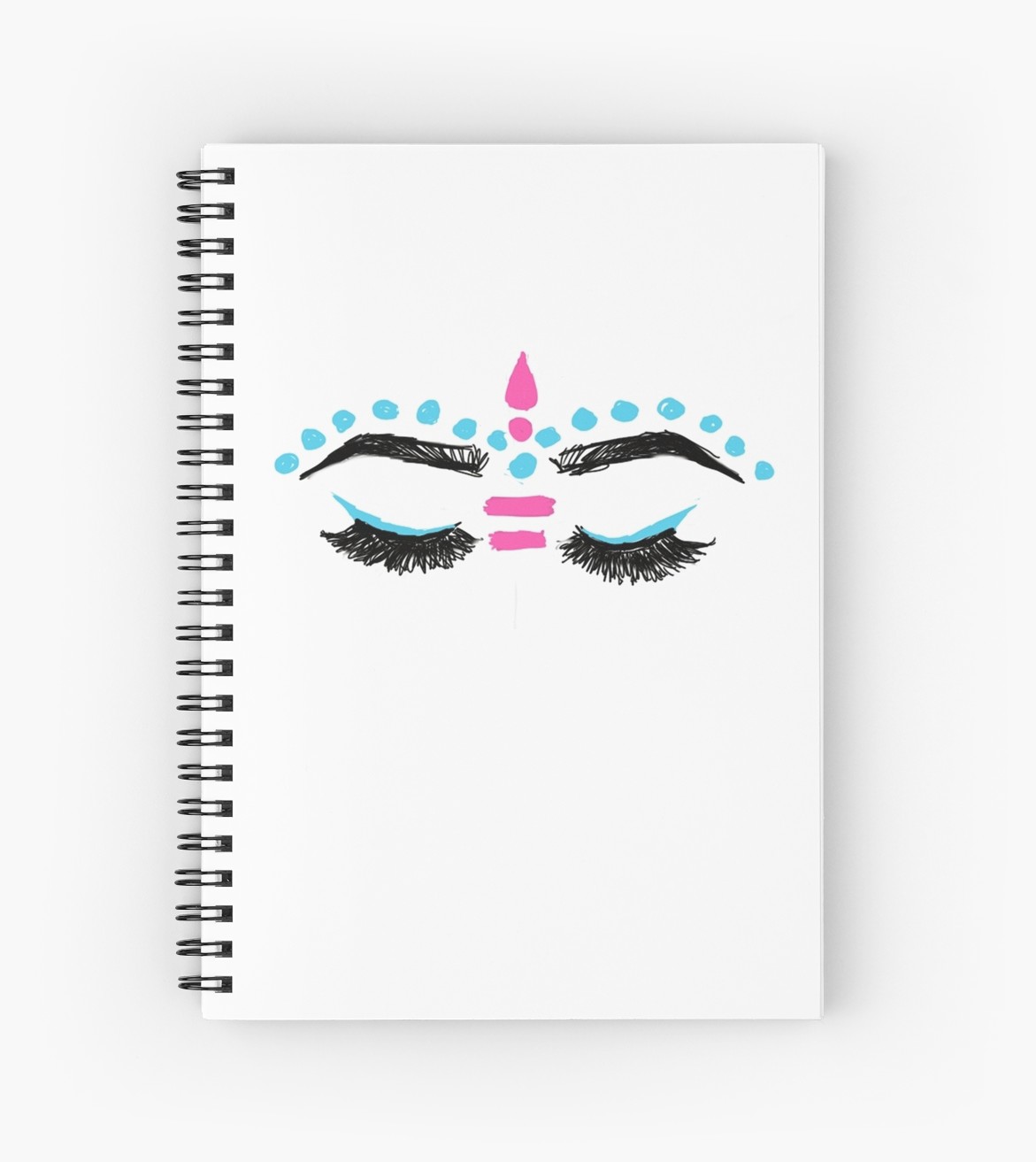 1171x1313 Boho Eye Makeup Drawing Spiral Notebooks - Drawing Makeup On Paper