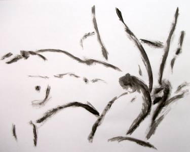 375x300 figurative drawing sex, penetration slim girl and man on bed - Drawing Man