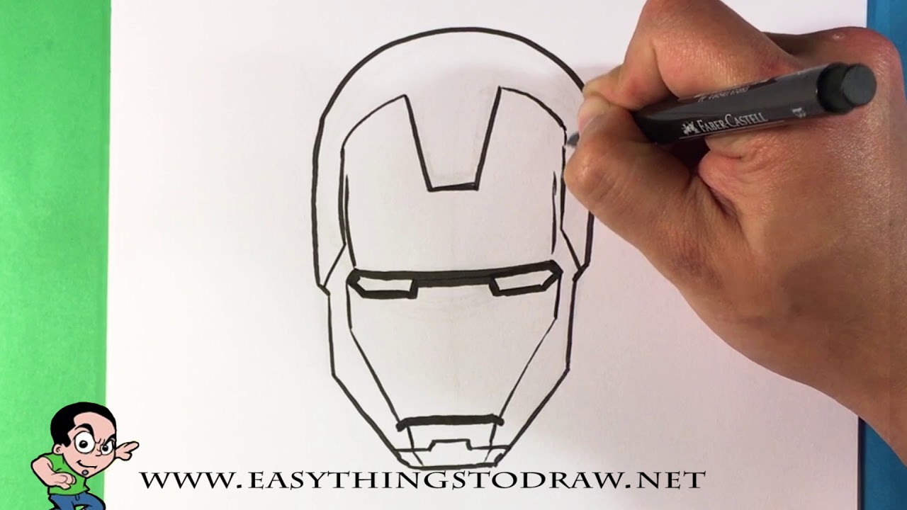 1280x720 How To Draw Iron Man Helmet - Drawing Man Game