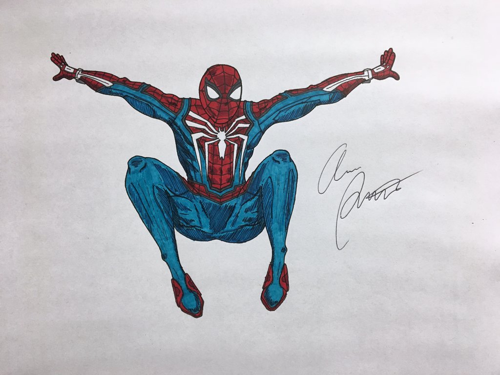 1024x768 marvel's spider man ot face it, you just hit the jackpot - Drawing Man Game