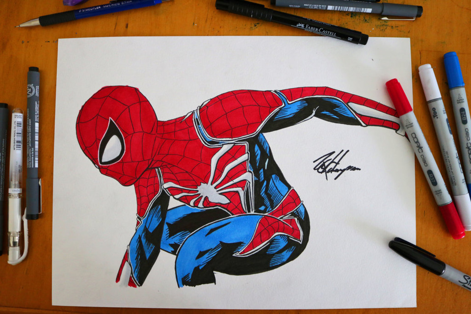 960x640 Spider Man - Drawing Man Game