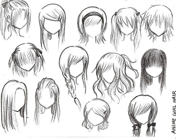 736x582 how to draw female anime hairstyles sisters!! how to draw hair - Drawing Manga Hair