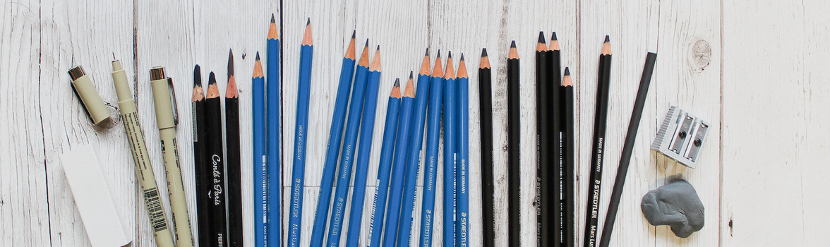 1176x350 Drawing Sketching Materials Made Easy Arttutor - Drawing Materials