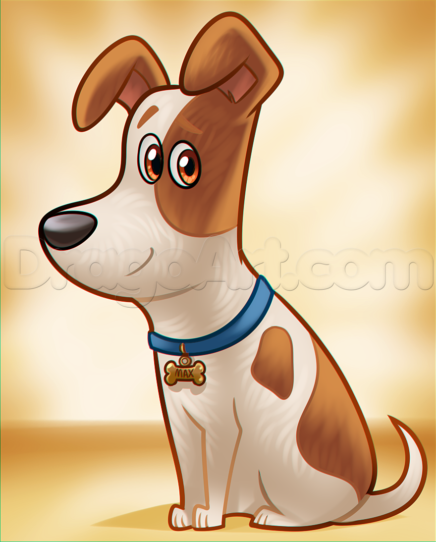 880x1094 how to draw max from the secret life of pets, step - Drawing Max