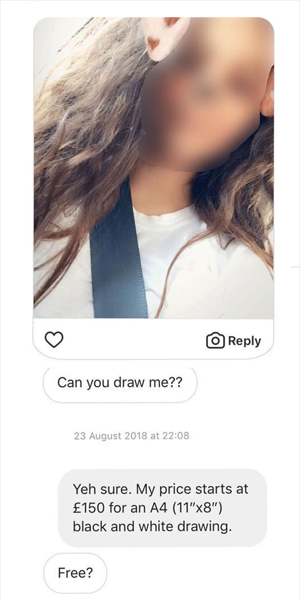 605x1210 People Kept Asking This Artist To Draw Them For Free, So He - Drawing Me