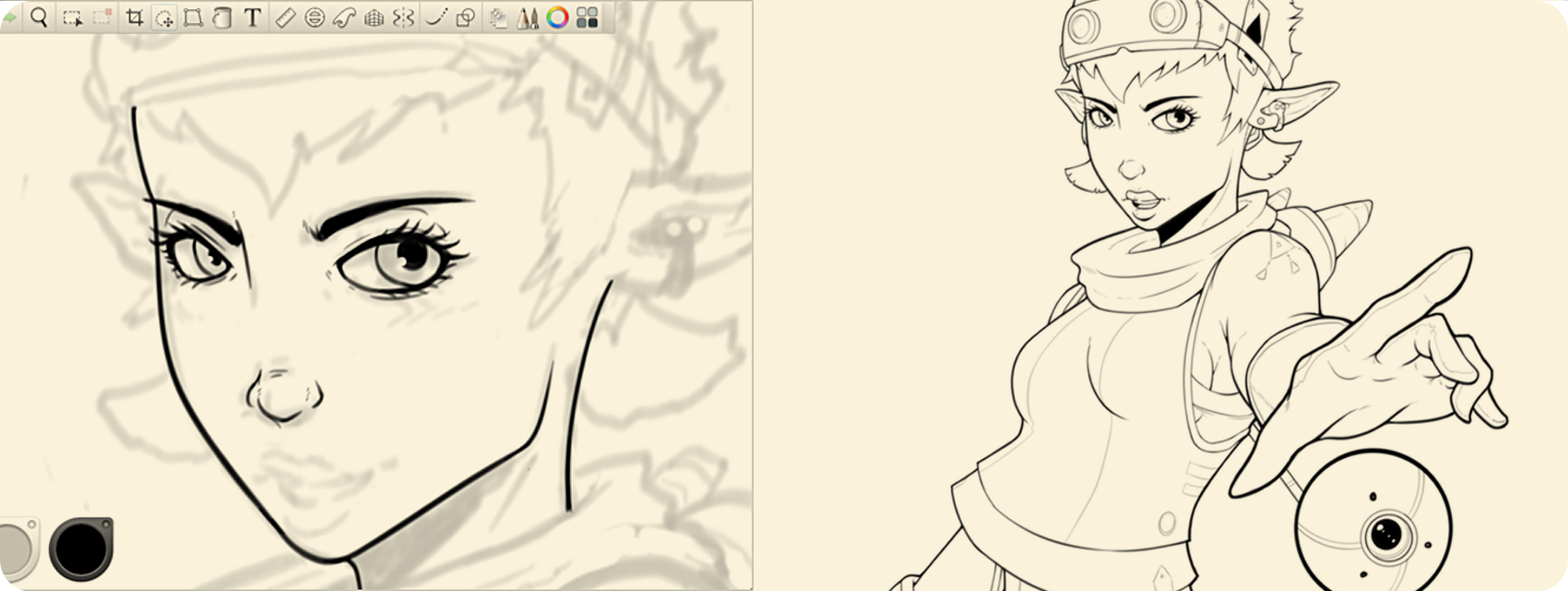 1700x640 creating crisp, smooth line art ian o'neill sketchbook - Drawing Media