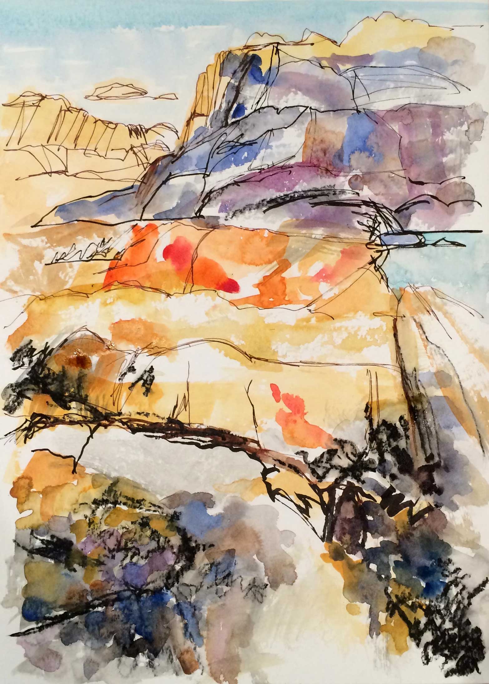 1567x2192 drawings, sketches and watercolours carol lee beckx - Drawing Media