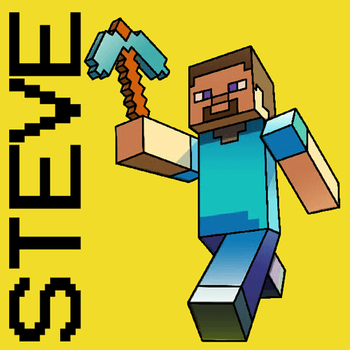 500x500 How To Draw Steve With A Pickaxe From Minecraft With Easy Step - Drawing Minecraft