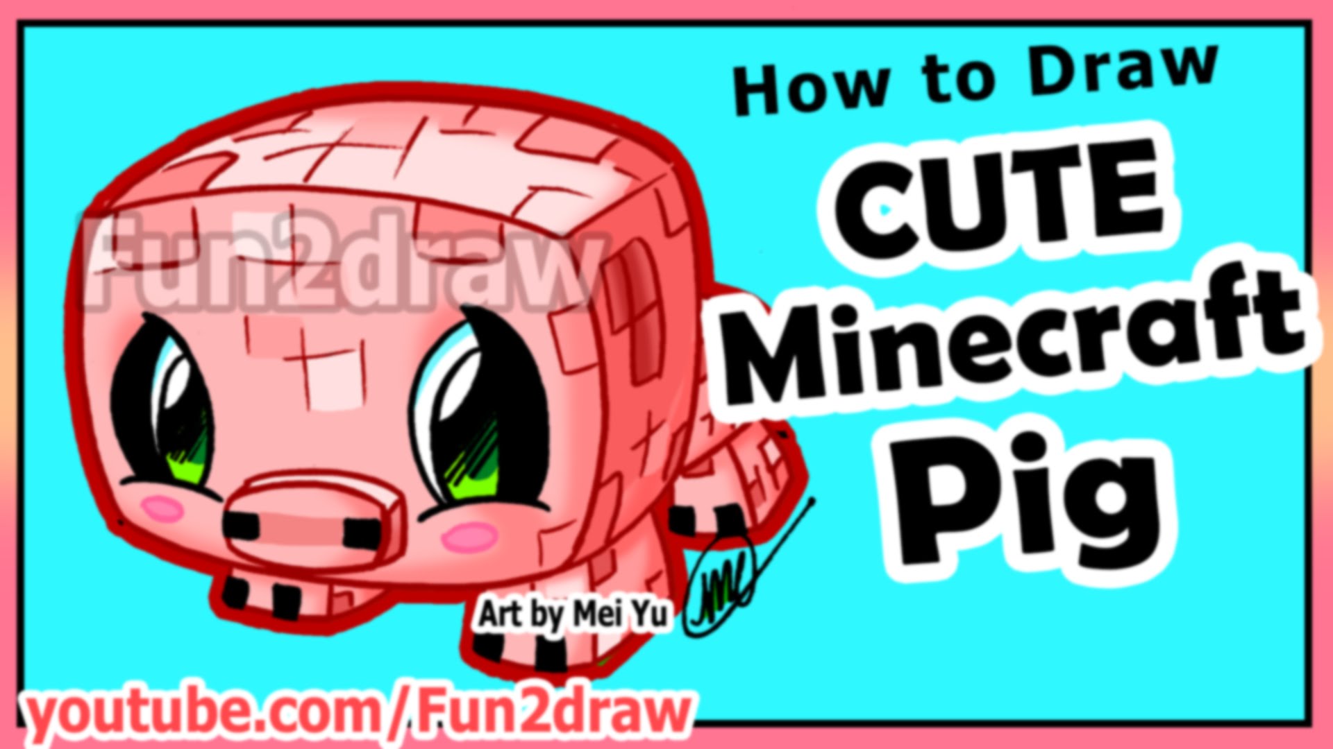 1920x1080 How To Draw Minecraft Characters Pig + Fun Extra Drawing Best - Drawing Minecraft Characters